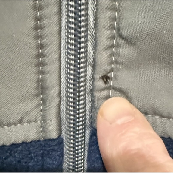 NFL New England Patriots Full Zip Jacket Gray Navy Blue Size Large - Picture 5 of 6